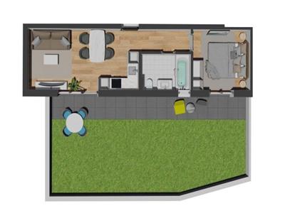 Apartament cu  2 camere, 39 mp utili, situat in zona VIVO !