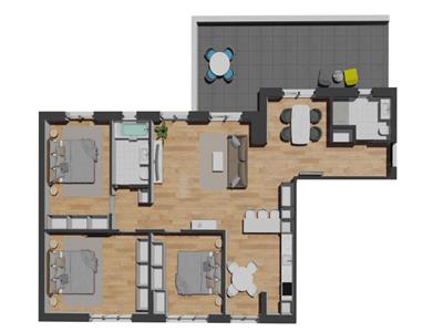 Apartament cu 4 camere, 111 mp, situat in zona VIVO !