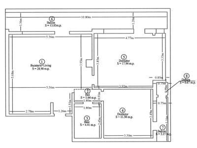 Apartament cu 3 camere,mobilat si utilat ,situat in cartierul Intre Lacuri!